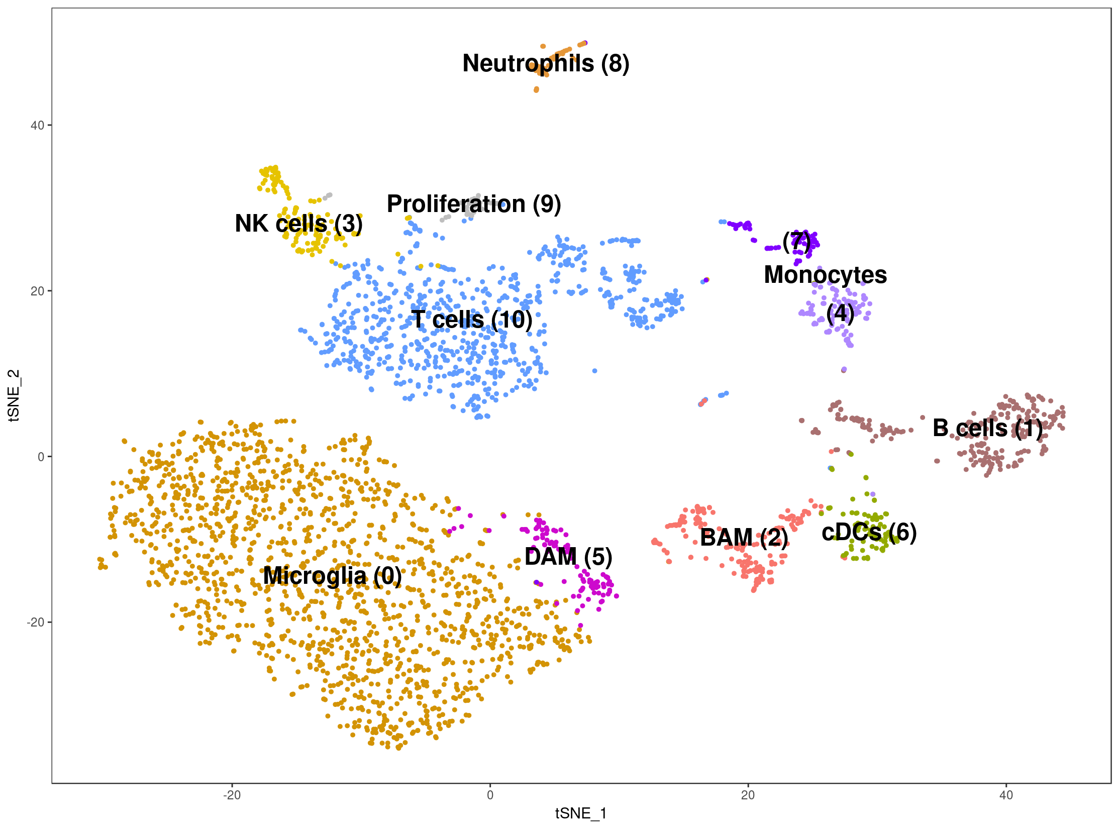 tSNE APP/PS1 brains